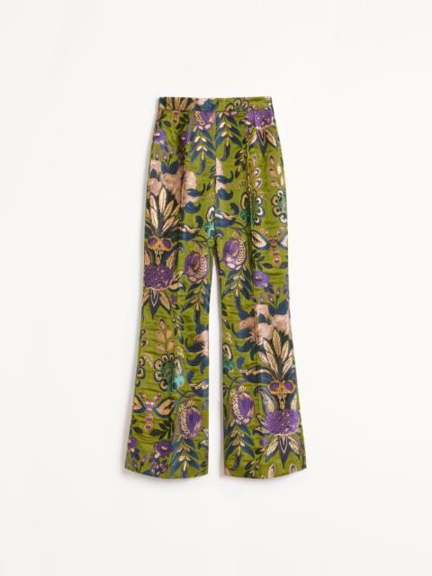 Valentino PANTS IN APRES L'HIVER JACQUARD FLOREALE LUREX