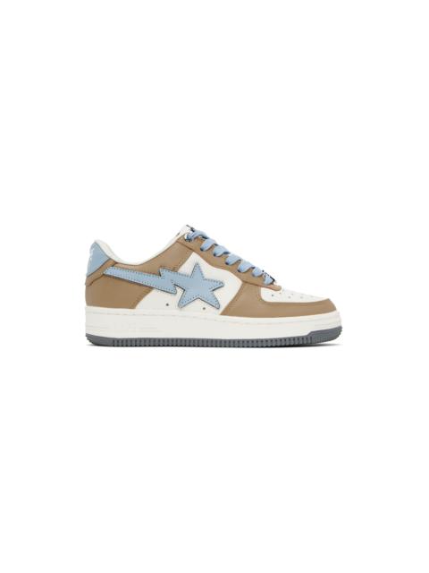 A BATHING APE® White & Beige Sta #4 Sneakers