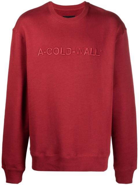 A-COLD-WALL* logo-embroidered cotton sweatshirt