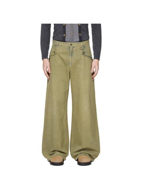 EGONLAB Green Baggy Jeans