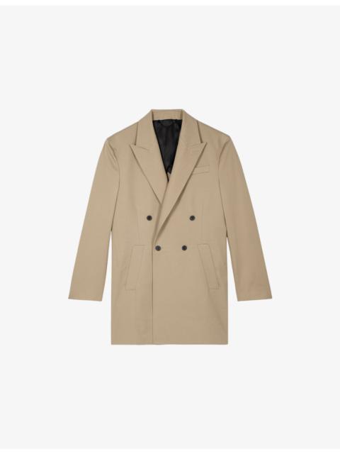 The Kooples Peak-Lapel Double-Breasted Cotton Jacket