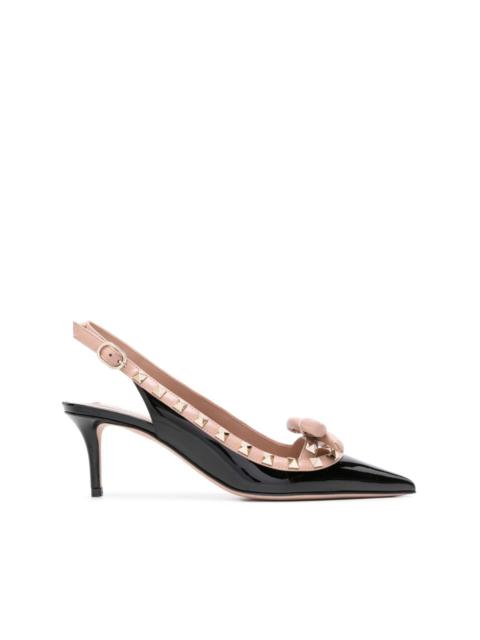 60mm Rockstud-detailing patent pumps