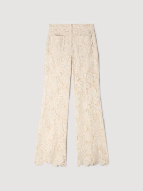 Sandro GUIPURE LACE TROUSERS