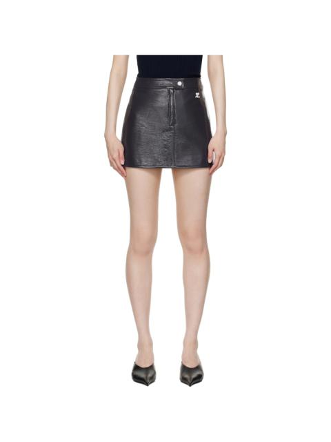 Gray Reedition Vinyl Miniskirt