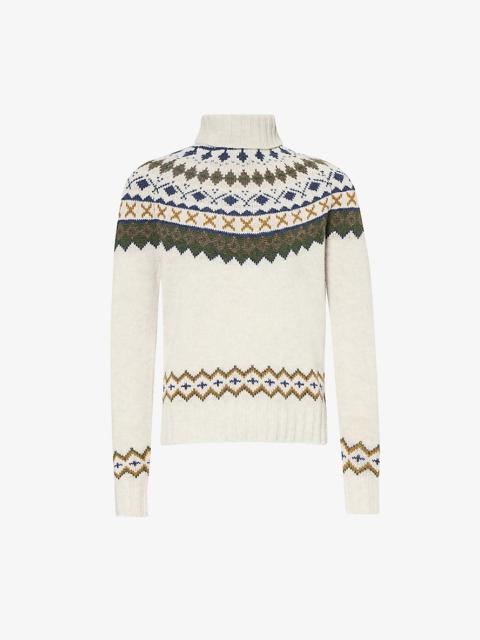 Barbour Roose contrast-pattern wool jumper