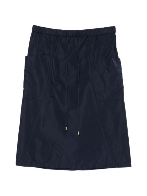 Alaïa drawstring pocket midi skirt