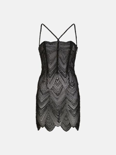 THE ATTICO BLACK MINI DRESS
