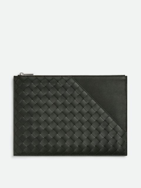 Bottega Veneta Intrecciato Diagonal Flat Pouch