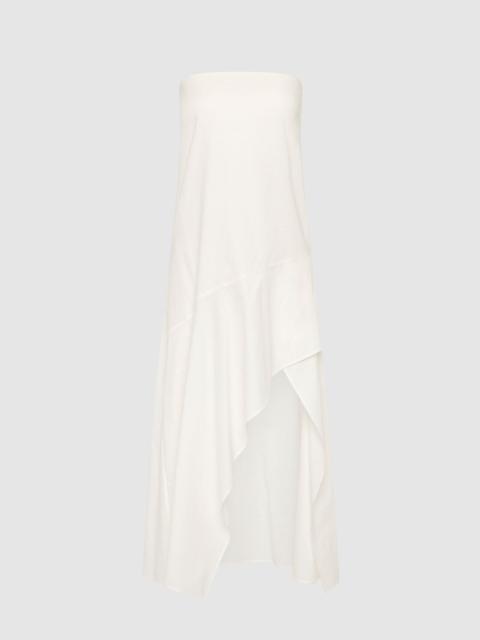 ST. AGNI Oxford Strapless Asymm Dress - White