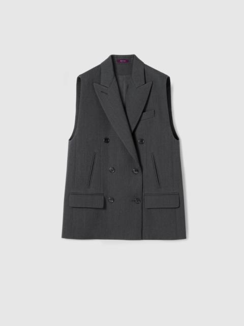 GUCCI Wool vest with Web insert