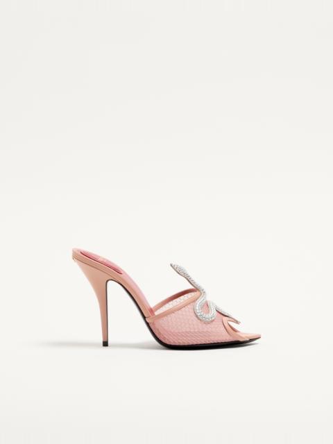 Valentino COEUR VIPÈRE MESH SLIDE SANDAL 105MM