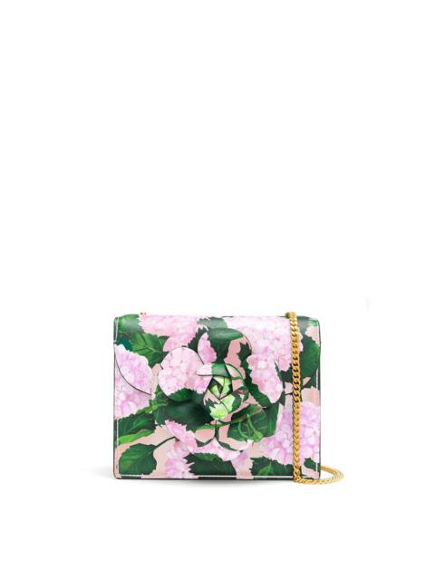 Oscar de la Renta HYDRANGEA PRINTED MINI TRO BAG