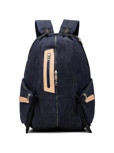 master-piece Indigo FULLCOUNT Edition Collaboration Series Denim Backpack