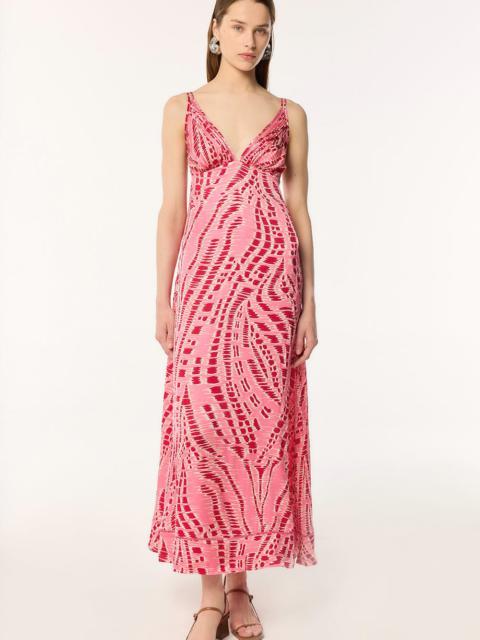 Poupette St Barth Long Dress Cassandra - Pink Kalina