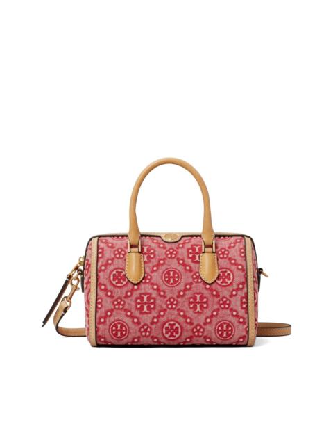 TORY BURCH T-monogram denim petite barrel bag