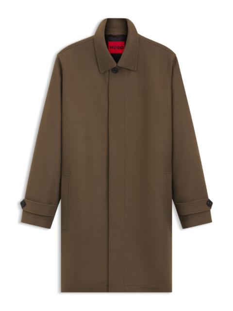HUGO CAR COAT IN A WOOL BLEND