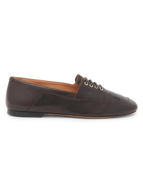Jil Sander Women's Elyss Leather Ballerina Loafers - Cacao