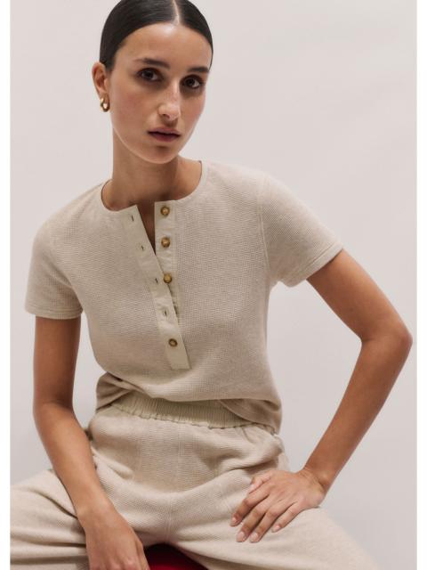 ME+EM Short Sleeve Henley Tee