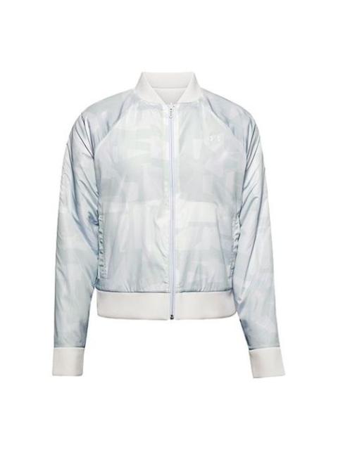 Under Armour (WMNS) Under Armour Move Reversible Bomber Jacket 'White Ice Blue' 1356567-100