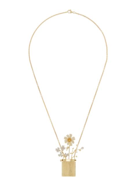 Yvonne Léon Flower in Berlingot Vase Necklace
