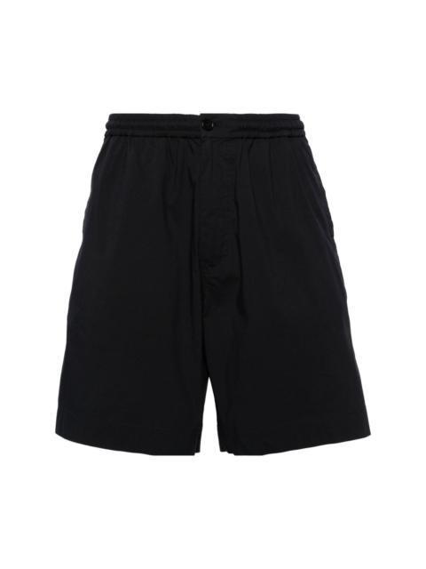 elasticated-waist poplin shorts
