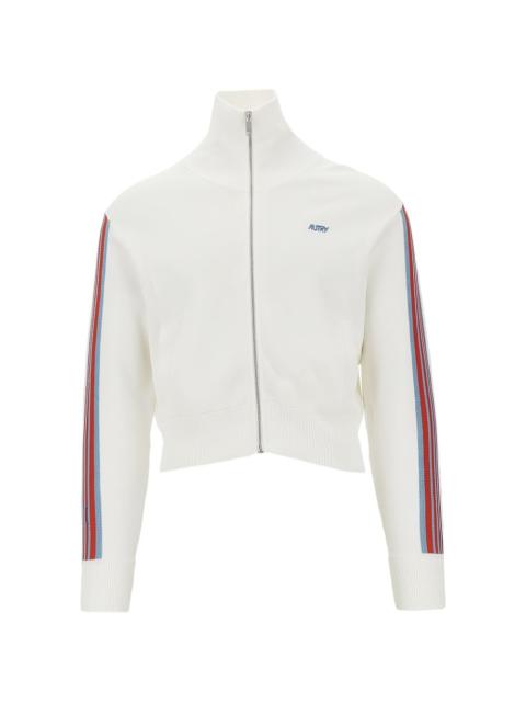 AUTRY striped funnel neck jacket