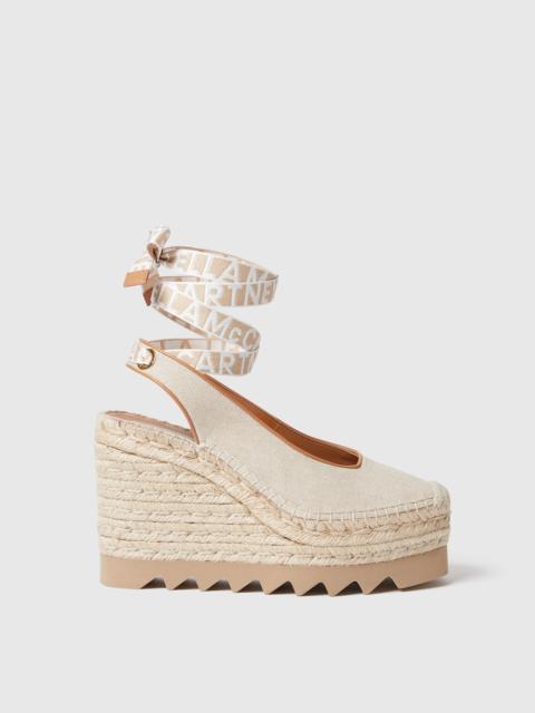 Stella McCartney Gaia Wedge Slingback Espadrilles