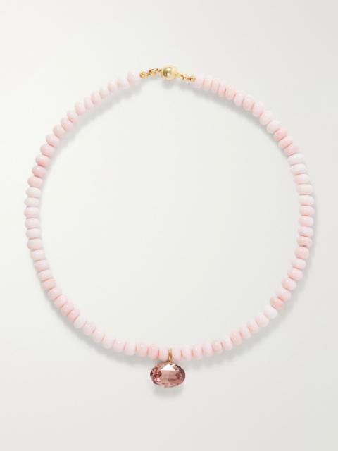 Jennifer Behr Sidonie gold-tone quartz necklace Pink