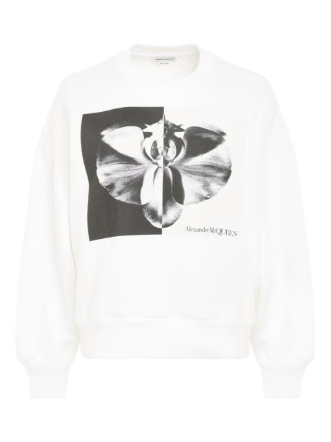 Alexander McQueen Ghost Orchid Sweatshirt in White