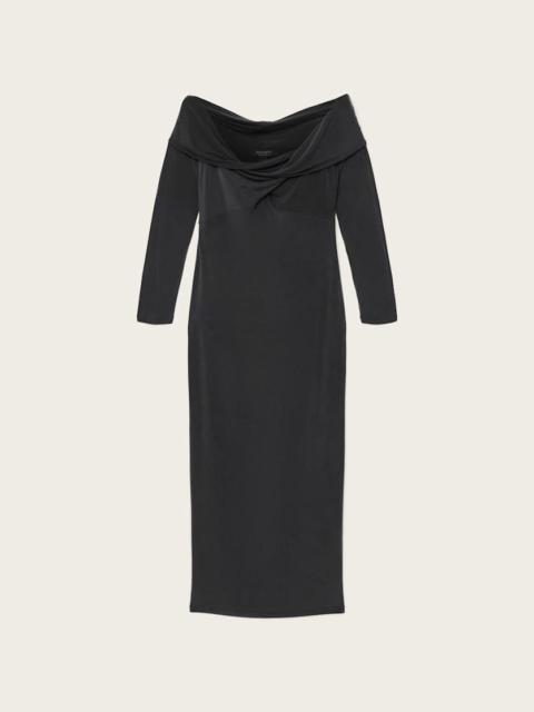 ALLSAINTS DELTA CURPO BLEND BODYCON MIDI DRESS