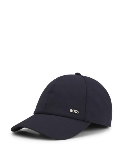 BOSS CAP IN VIRGIN WOOL WITH LOGO TRIM