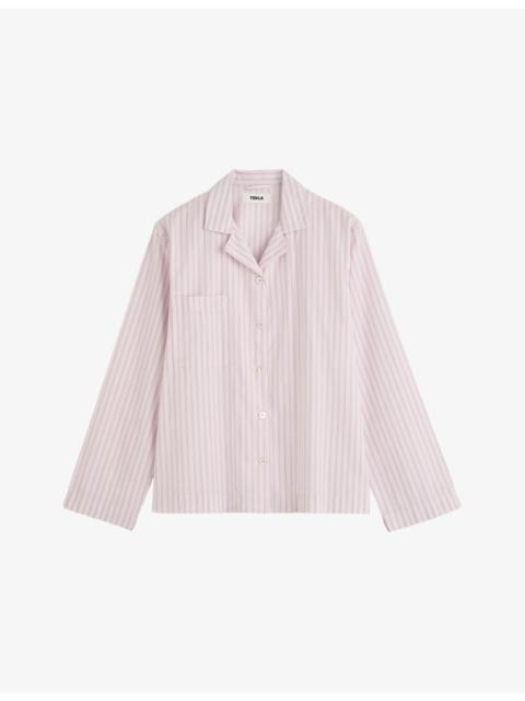 TEKLA Long-Sleeve Cotton-Twill Pyjama Shirt