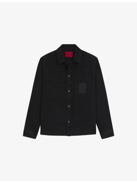 Brand-Patch Oversized-Fit Denim Shirt