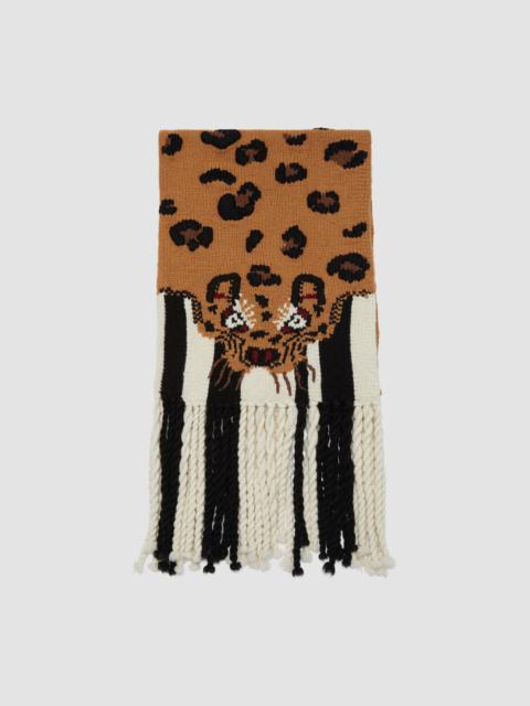 JOSEPH Leopard Knit Scarf