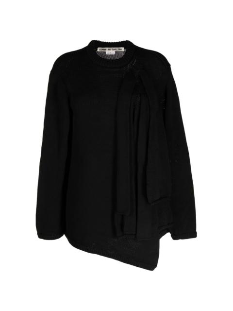 Comme Des Garçons gathered-detail knitted jumper