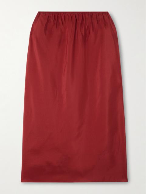 Carven Silk-satin Midi Skirt