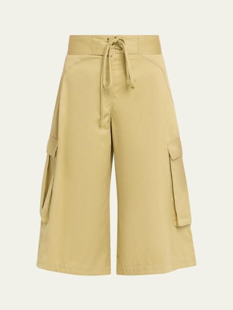 ROSIE ASSOULIN Laced Cotton Cargo Surf Shorts