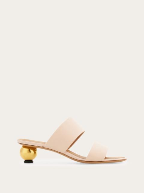 FERRAGAMO Sandal with bauble heel detail