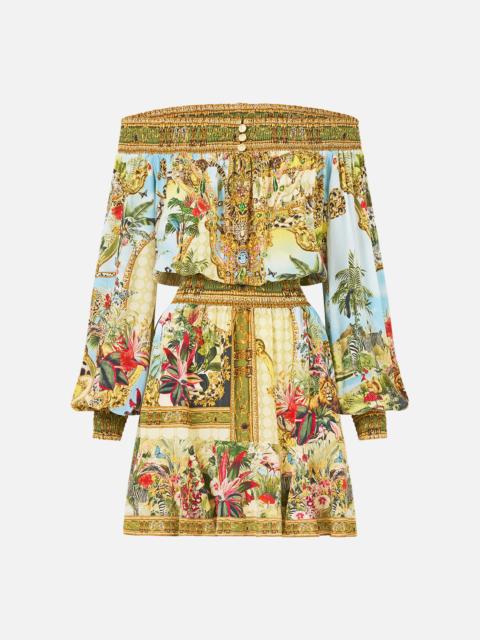 CAMILLA OFF SHOULDER SHORT DRESS WANDERLUST EMPIRE