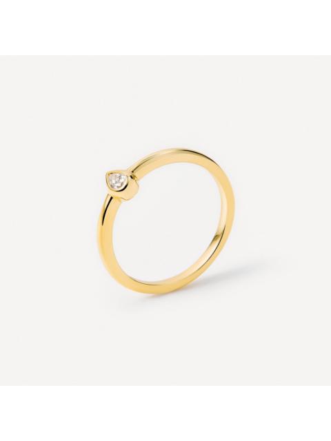 TOUS Gold Ring with teardrop-cut diamond TOUS ATELIER
