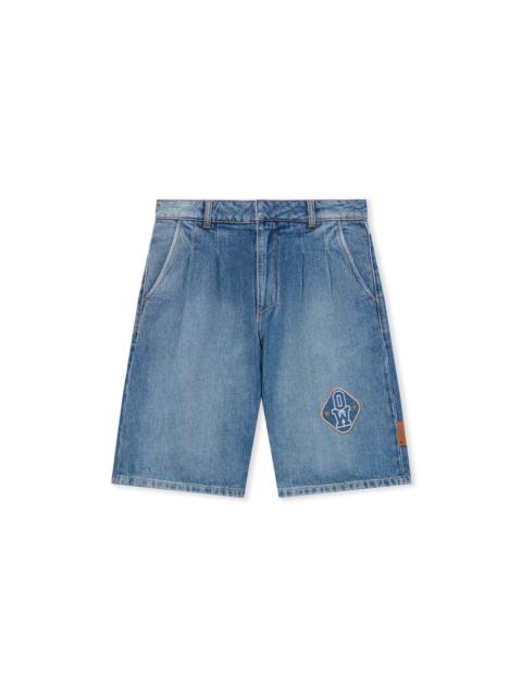 Off-White Royal Patch Denim Bermuda Shorts