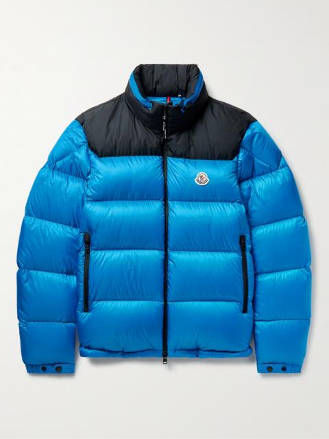 Moncler Peuplier Logo-Appliquéd Quilted Shell and Ripstop Down Hooded Jacket