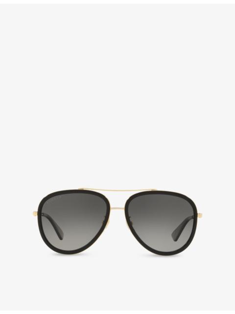 GUCCI Gg0062s pilot-frame sunglasses