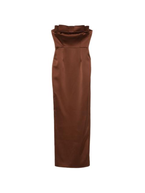 THE NEW ARRIVALS ILKYAZ OZEL bow-detail strapless maxi dress