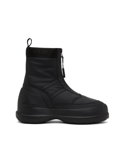 MOON BOOT Black Luna Zip Boots