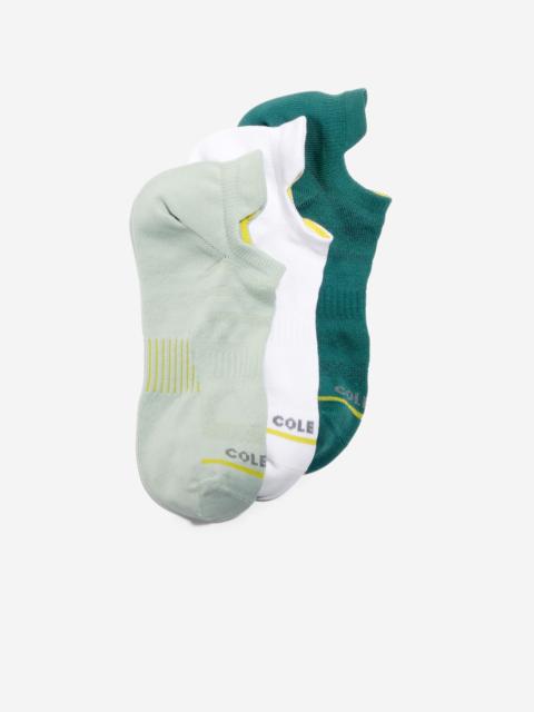 COLE HAAN Men's 3-Pair Baselayer Lowcut Socks