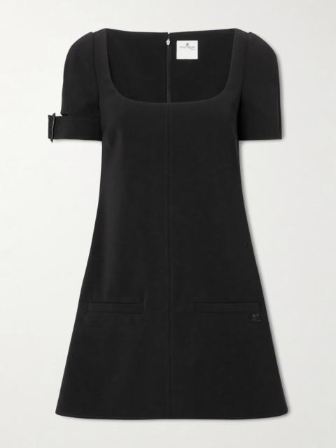 courrèges Buckled Crepe Mini Dress