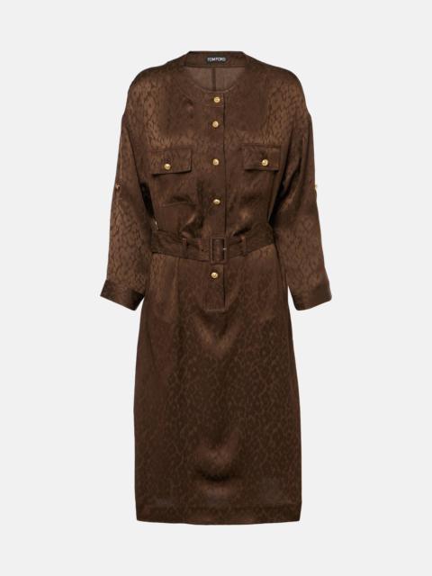TOM FORD Silk jacquard midi dress