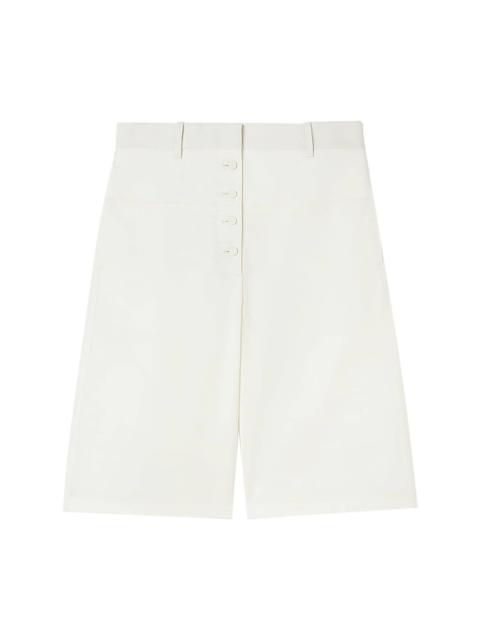 cotton-silk tailored Bermuda shorts