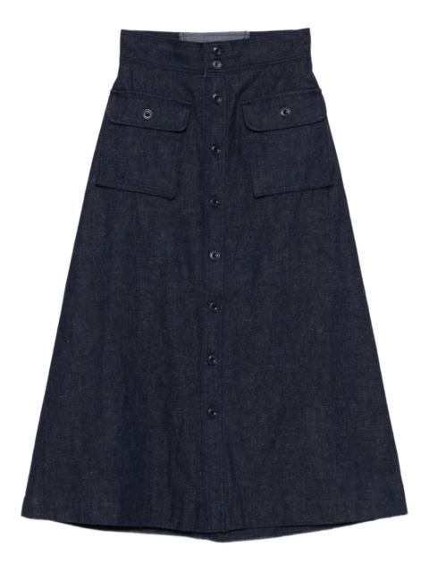 Levi's Mariner button pocket midi skirt